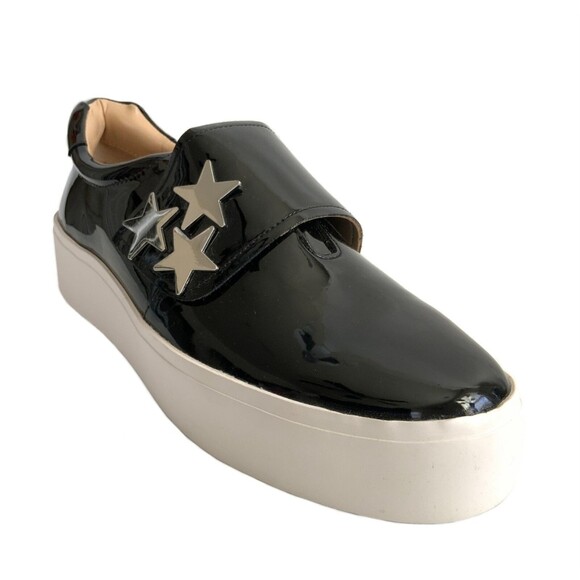 Katy Perry Black Patent The Anjela Star Print Platform Shoe 10 - Picture 1 of 12